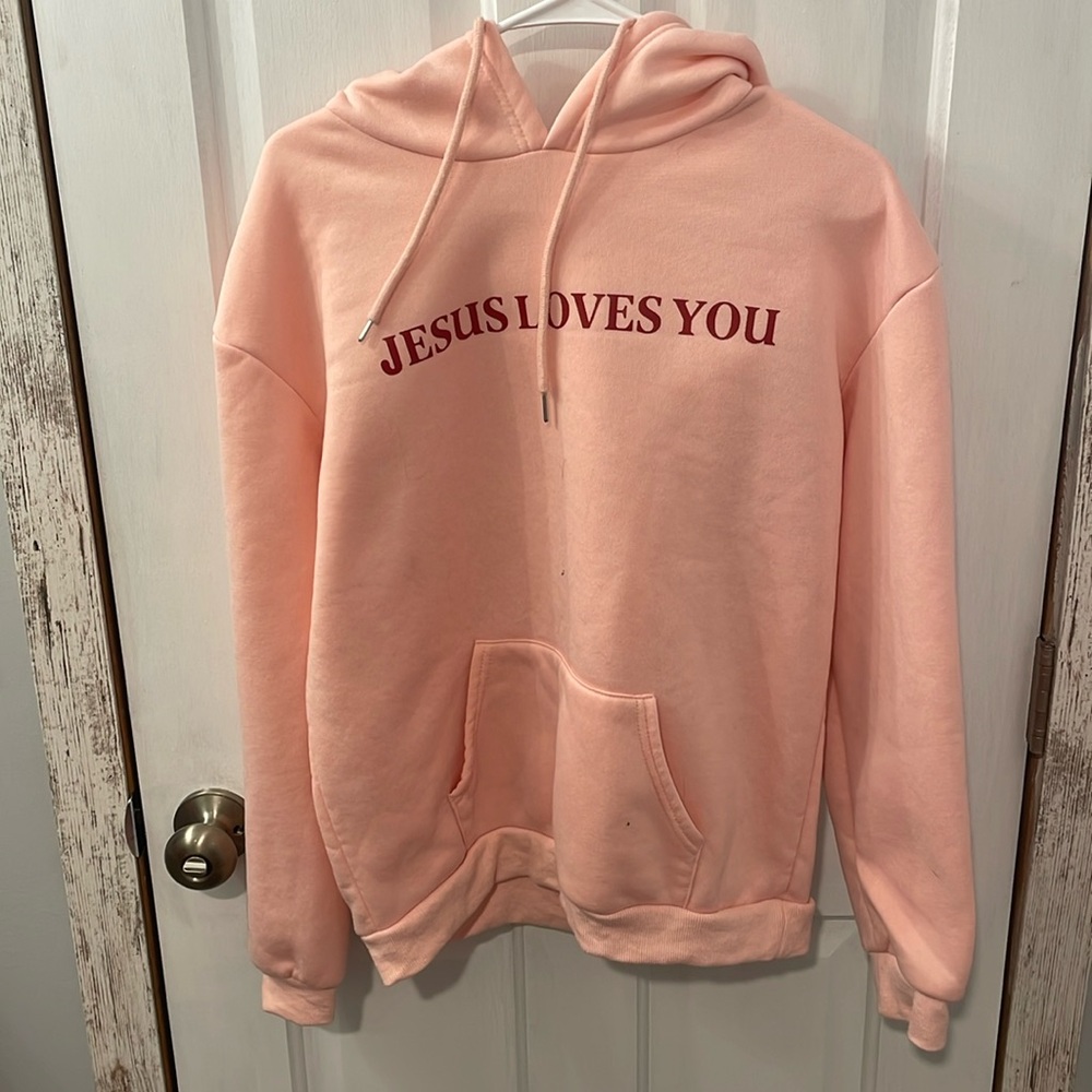 shein jesus loves you sweatshirt